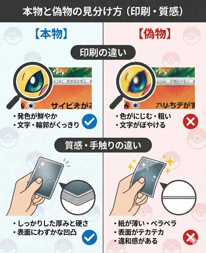 印刷や質感の違い