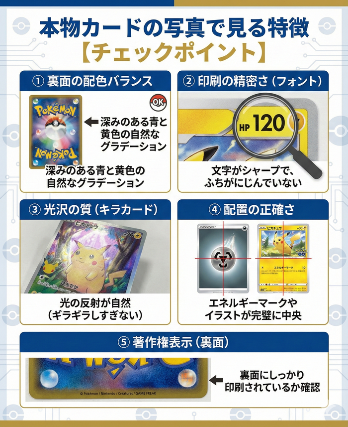 本物カードの写真で見る特徴