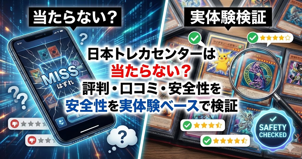 日本トレカセンターは当たらない？評判・口コミ・安全性を実体験ベースで検証
