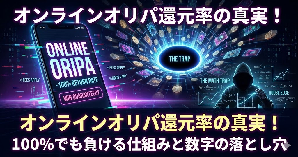 オンラインオリパ還元率の真実!100%でも負ける仕組みと数字の落とし穴