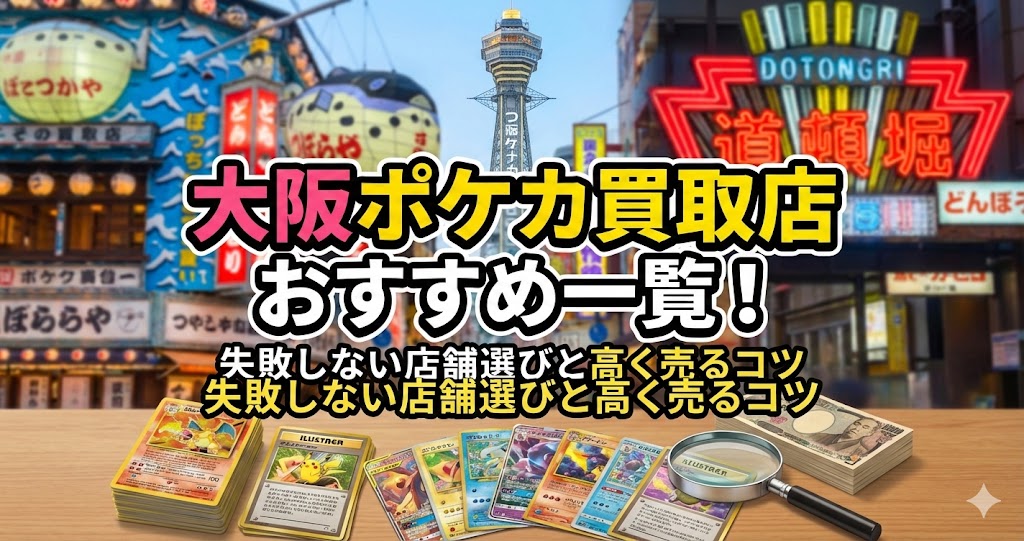 大阪のトレカ・ポケカ買取店おすすめ一覧!失敗しない店舗選びと高く売るコツ